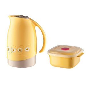 Conjunto Garrafa Térmica Bule com Pote Amarelo - Sanremo
