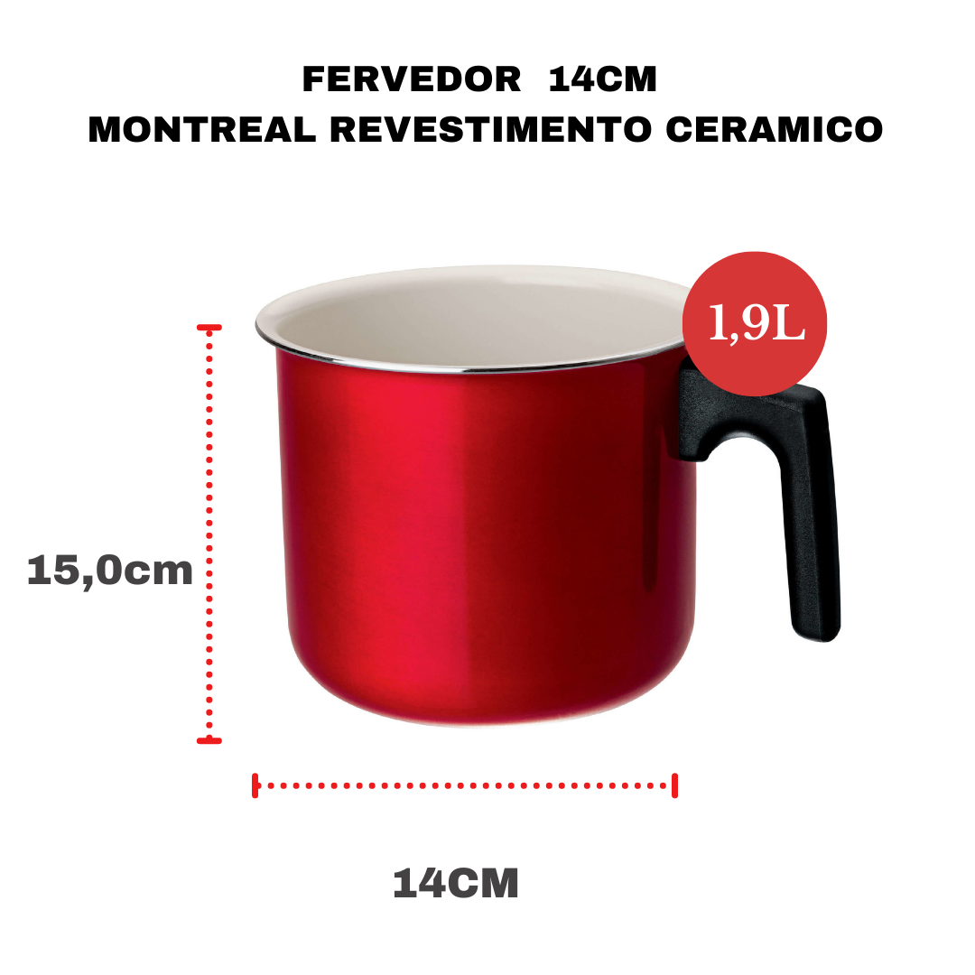 Fervedor Leiteira AntiAderente Ceramico 14cm Montreal - 5