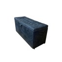 Ver imagem 3 de Recamier Puff Baú Sapateira e Gaveta 90 cm para Cama de Solteiro - Cinza Escuro Chumbo