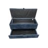 RECAMIER PUFF BAÚ SAPATEIRA E GAVETA 90 CM PARA CAMA DE SOLTEIRO - CINZA ESCURO CHUMBO - 2