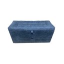 Ver imagem 5 de Recamier Puff Baú Sapateira e Gaveta 90 cm para Cama de Solteiro - Cinza Escuro Chumbo