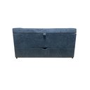 Ver imagem 4 de Recamier Puff Baú Sapateira e Gaveta 90 cm para Cama de Solteiro - Cinza Escuro Chumbo