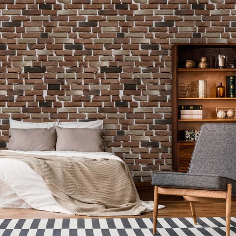 Papel de Parede Tijolo 5 Arte Destaque 3,50 Metros