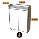 Ver imagem 2 de Combo Organizador - Mini Despesna 2 Portas + Sapateira 2 Portas + Fenda Organizadora