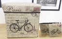 Ver imagem 1 de Puf Baú Estampa Paris Bicicleta