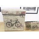 Ver imagem 1 de Puf Baú Estampa Paris Bicicleta