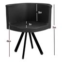 Ver imagem 5 de Conjunto Mesa Minimalista com 4 Cadeiras Compacta 1m2:base Das Cadeiras Preta com Ecocuero Preto Con