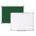 Ver imagem 1 de Lousa Quadro Verde Branco 2 em 1 Magnetico Frente Verso Painel Duplo Mural Aluminio Planejamento Tar