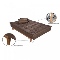 Sofá Cama 3 Lugares 5 Posições Versátil Madero Espresso Móveis - 6