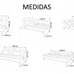 Sofá Cama 3 Lugares 5 Posições Versátil Madero Espresso Móveis - 10