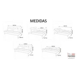 Sofá Cama 3 Lugares 5 Posições Versátil Madero Espresso Móveis - 5