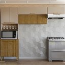 Ver imagem 2 de Cozinha 3 Pecas Urbane 260 Cm Freijo Vanilla Cp Ripado Freijo Ktp