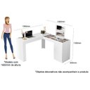 Ver imagem 2 de Escrivaninha em L com Penteadeira Star Princesa Branca - Mobler - Babyroom