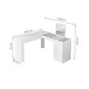 Ver mais imagens de Escrivaninha em L com Penteadeira Star Princesa Branca - Mobler - Babyroom