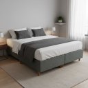 Ver imagem 2 de Base Cama Box Casal Queen Bipartida 158x198x37 Cor Cinza