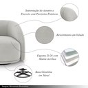 Ver imagem 3 de Kit 2 Poltronas Decorativas Jenny Base Giratória em Metal Preto Veludo Cinza Claro G45 - Gran Belo