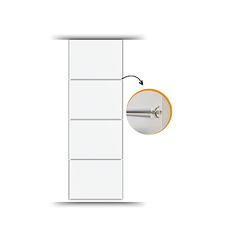Painel Biombo Divisória Ambiente Decorativo Liso 80x287,60:Branco
