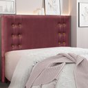 Ver imagem 2 de Cabeceira King 1,95m Genova Veludo - Pallazio - Vinho