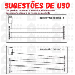 Varal Recolhível 30 Metros De Inox Retrátil - Varal Prático - 7