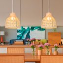 Ver imagem 1 de 2 Pendente Bambu em Fibra Natural Rustico Artesanal Nat52