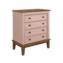 Ver imagem 1 de Cômoda 4 Gavetas Rosa