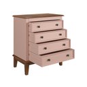 Ver imagem 4 de Cômoda 4 Gavetas Rosa