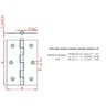 3 Dobradiças 3 1/2 para Porta e Janela Forsul Dourada - 2