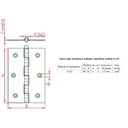 Ver imagem 2 de 3 Dobradiças 3 1/2 para Porta e Janela Forsul Dourada