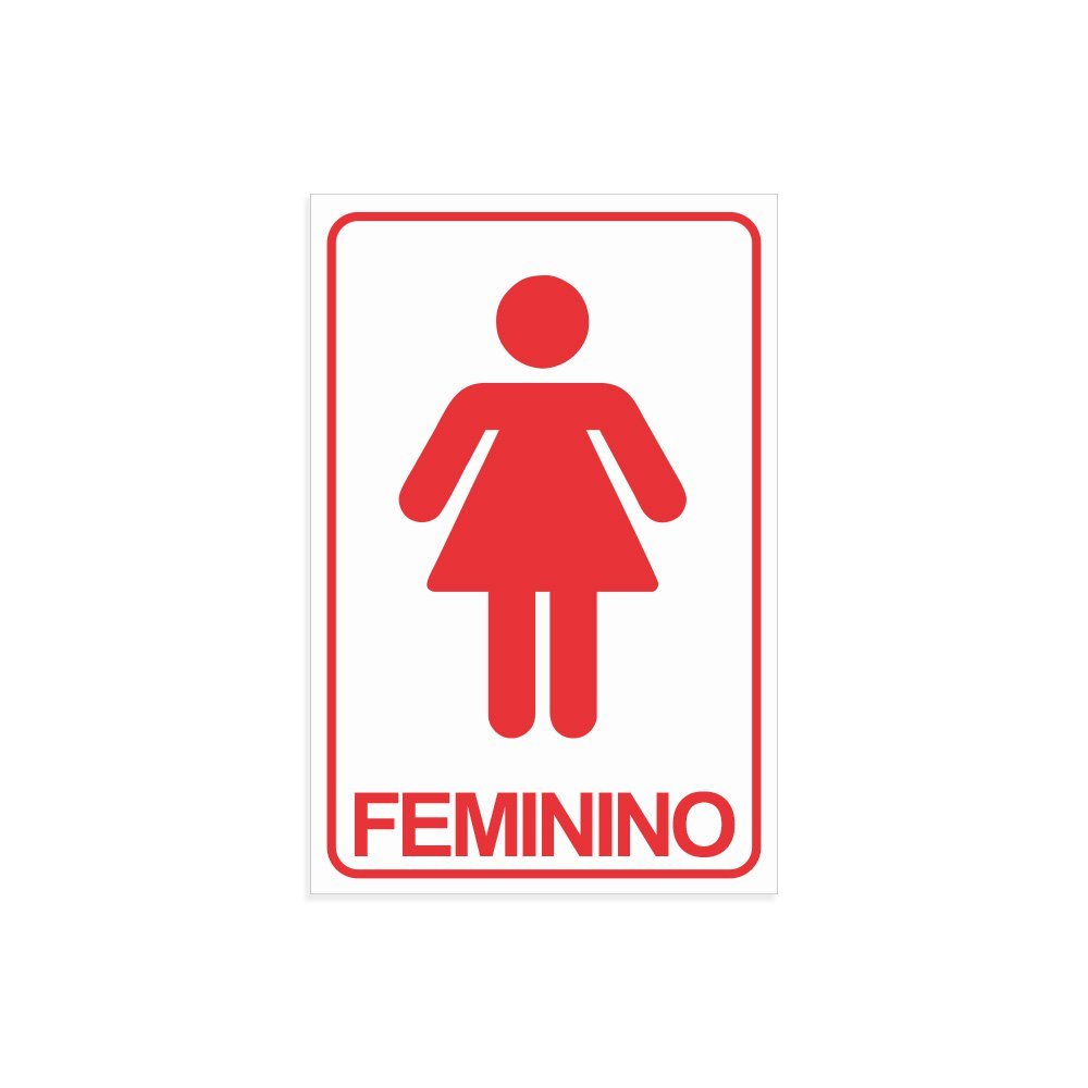 Placa de Sinalização Banheiro Feminino