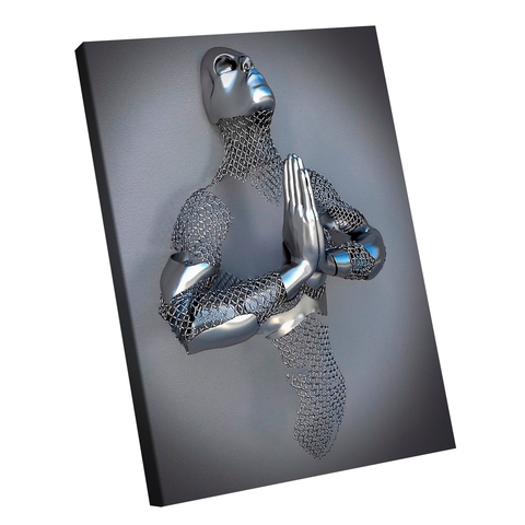 Quadro Homem Metal 3D -- BR ARTES