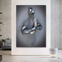 Ver imagem 2 de Quadro Homem Metal 3D -- BR ARTES