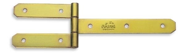 2 Dobradiças Parafusar 2 Hastes N-2 25cm Forsul para Portão, Porteira e Porta Dourada