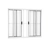 Vitrô 4 Folhas com Grade 100x200 Alumínio Branco Modular - 1