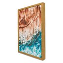 Ver imagem 5 de Quadro Decorativo Abstrato Beira Mar em Moldura Caixa Tacolado Moldura Trad 1cm Madeira Escura com V