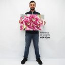 Ver imagem 2 de Quadro Decorativo em Canvas Orquídea Rosa - Moldura Preta - 60 x 40cm
