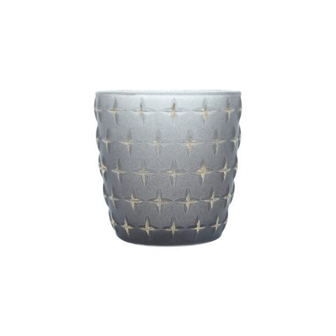 CASTICAL VIDRO STARS CINZA 9X9X9CM