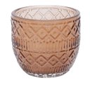 Ver imagem 2 de CASTICAL VIDRO AZTEC LINES MARROM 5,5X5,5X6,5 CM