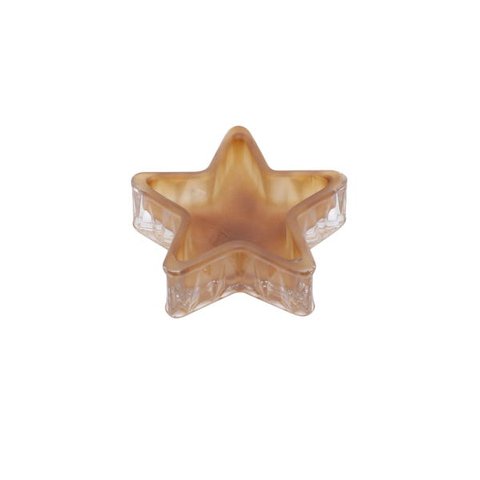CASTICAL VIDRO FIVE POINTS STAR AMBAR 9X9X2,7 CM