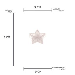 CASTICAL VIDRO FIVE POINTS STAR CINZA 9X9X2,7 CM - 5