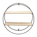 Ver imagem 1 de PRATELEIRA METAL/MADEIRA GEO FORMS ROUND PRETO 46X16X46 cm