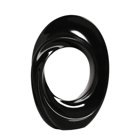 Escultura Decorativa de Cerâmica Enfeite de Mesa Atenas Preto Clássico Joelma Decorações