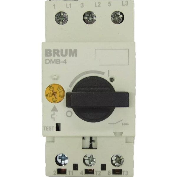 Disjuntor Motor Termomagnetico 3p 2,5 4,0a 100ka Brum - 1