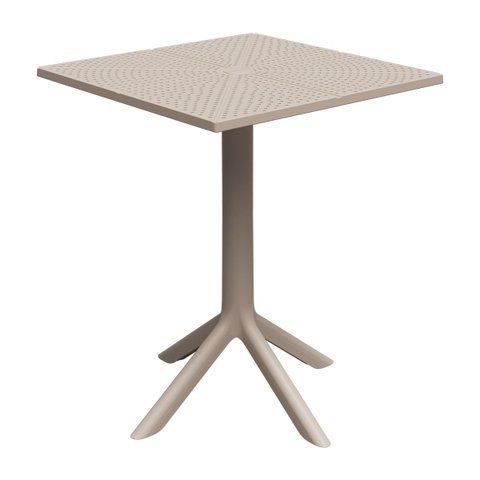 Mesa de Jardim Quadrada 60cm Simpla 2 em 1 de Plástico