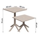 Ver imagem 3 de Mesa de Jardim Quadrada 60cm Simpla 2 em 1 de Plástico