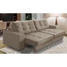 Sofá Retrátil e Reclinável 2 Lugares 1,50m com Molas Madrid Suede Cappuccino Mirra Decor - 1