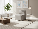 Ver imagem 3 de Poltrona Cubo para Sala Moderna e Recepção Suede:Suede Cinza