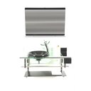 Ver imagem 2 de Gabinete de Vidro 90cm Curvado Duplo Inox com Cuba Grafite