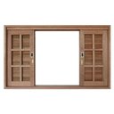 Ver imagem 3 de Janela de Correr Veneziana Quadriculada Madersilva 120CMX180CMX15CM Marrom
