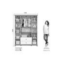 Ver imagem 4 de Quarto Infantil Completo Aconchego 2 Peças (1 Guarda Roupa + 1 Berço) Qi82 Branco/jequitiba - Henn