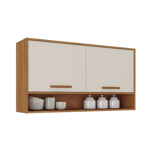 Armário Aéreo Itatiaia Canela 120 cm 2 Portas com Nicho